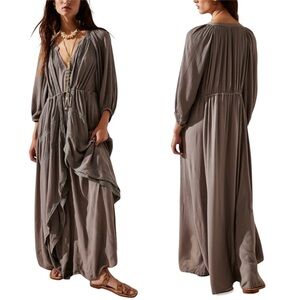 Free People Plenty of Love Maxi Dress | Size XL | Gravel Gray